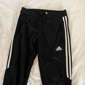 adidas classic black pants, white stripes